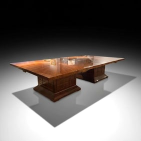 Very Large Sapele Wood Veneered Conference/Dining Table