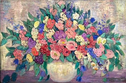 Dorothea Litzinger Oil, Large Scale Floral Still Life