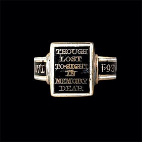 Momento Mori Enameled Ring, For Tamar Barber,  ca. 1890