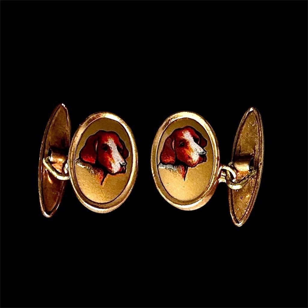 Vintage Dog Portrait Cuff Links (1 of 2)