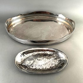 Two Silver Plated Trays