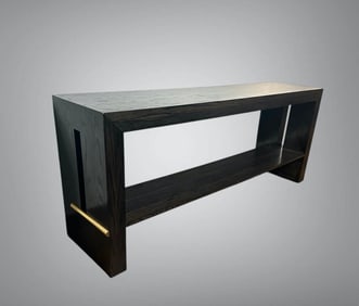 Stained Oak Console Table, Contemporary
