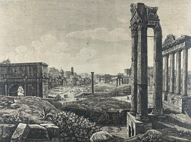 Luigi Rossini (Italian 1790–1857) "Veduta Generale del Foro Romano"