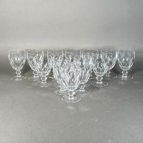 Fifteen Waterford Crystal "Kathleen" Pattern Water Goblets