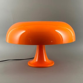 Nesso Orange Mushroom Lamp Designed by Giancarlo Mattioli Ford for Artemide