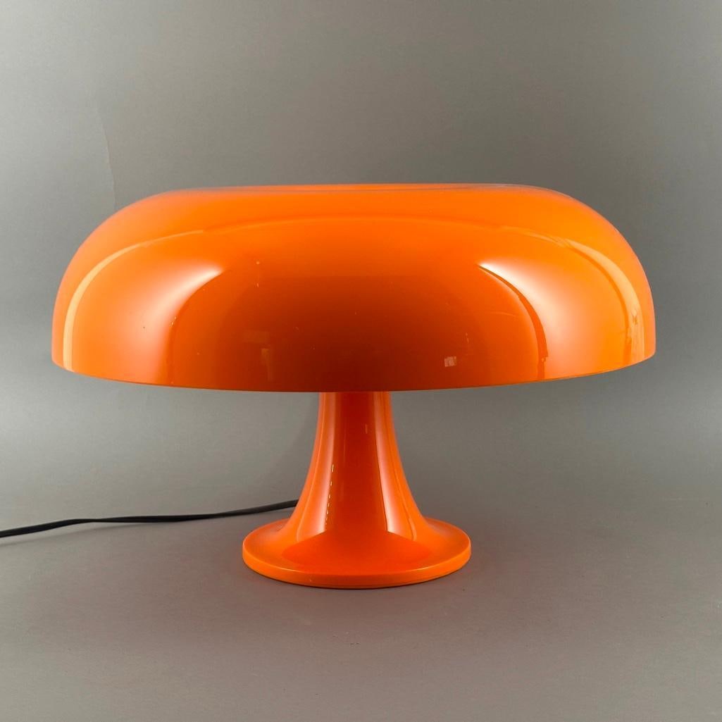 Nesso Orange Mushroom Lamp Designed by Giancarlo Mattioli Ford for Artemide (1 of 6)