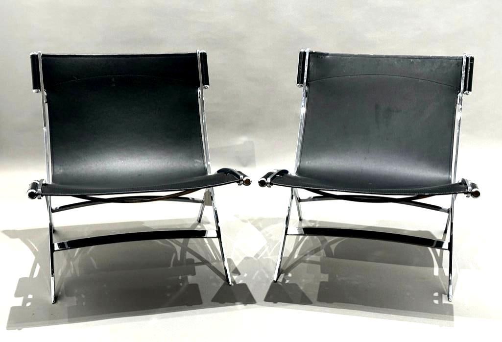 Pair of Antonio Citterio and Paul Tuttle Style Scissor Chairs (1 of 10)