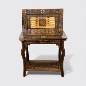 Syrian Inlaid Games Table, Damascus