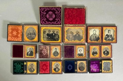 Collection of 12 Ambrotypes, American, 19thc.