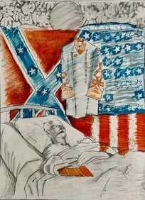 Larry Rivers Lithograph, "Last Civil War Veteran"