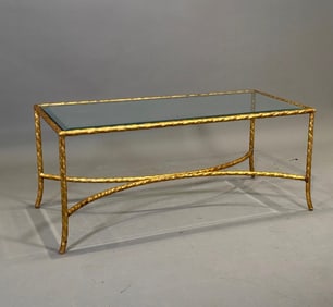 Currey & Co. Gilt Metal Coffee Table