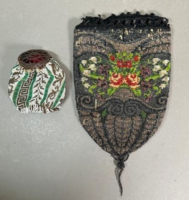 Two Antique Continental Beadwork Evening Bags