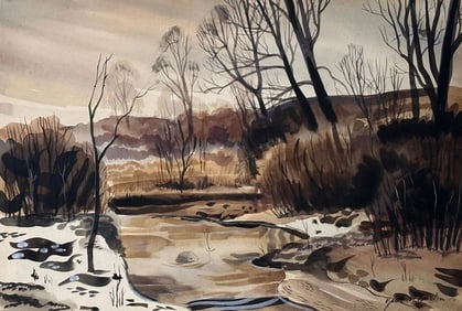 Jack M. Burton Watercolor, "April 15"