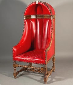 Rare Regency Mahogany Porter's Chair, ca. 1830