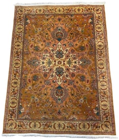 Antique Persian Kashan 6' x 4'7"