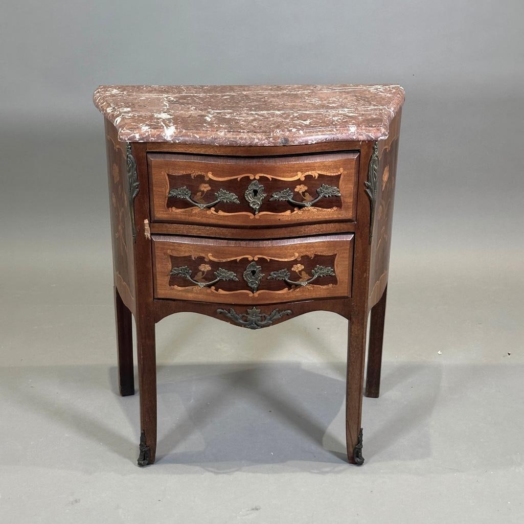 Louis XV Style Marquetry Petite Commode, 20thc. (1 of 14)