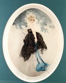 Louis Icart, Etching "Le Blue Bonnet"