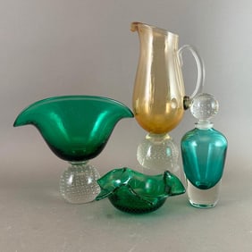 Four Pieces of Carl Erickson Blown Glass