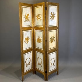 Vintage Venetian Three Panel Screen