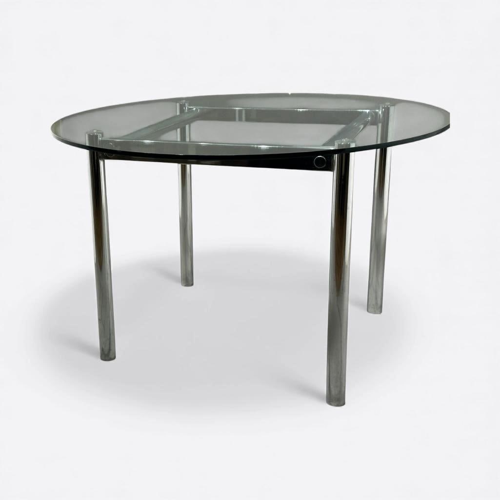 Attributed, Milo Baughman, Chrome and Glass Dining Table - 2
