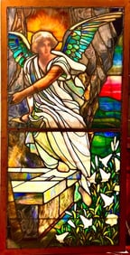 Tiffany Style Antique Stained Glass Window