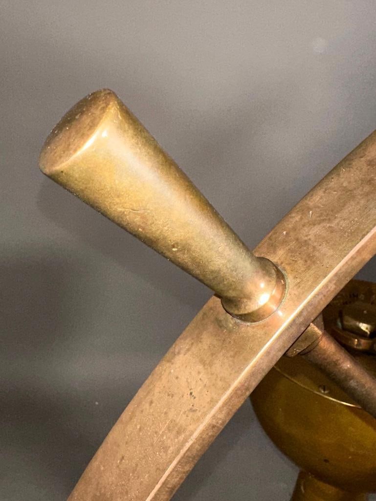 Solid Brass Ship's Wheel, Great Lakes Engineering Works - 6