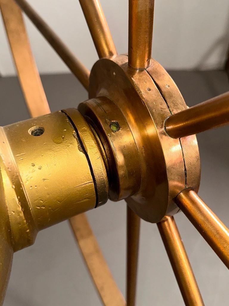 Solid Brass Ship's Wheel, Great Lakes Engineering Works - 8