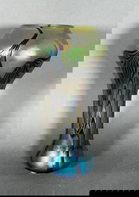 Lundberg Studios Pulled Feather Favrille Glass Vase (1 of 8)