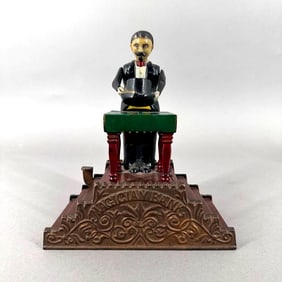 "The Magician" Cast Iron Mechanical Bank