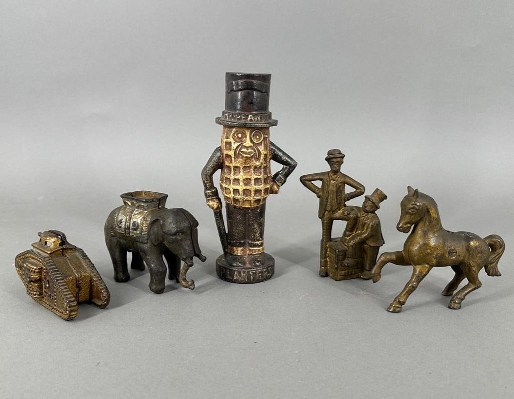 Assorted Lot of Cast Iron Still Banks (1 of 12)