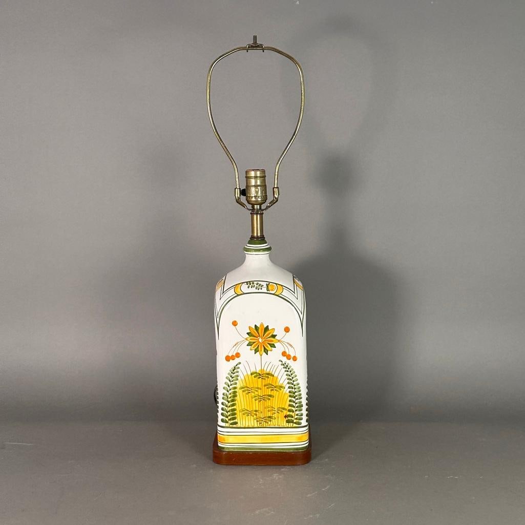 Quimper Style Ceramic Table Lamp - 2