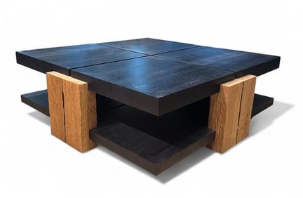 Contemporary Modular Wood Coffee Table