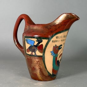 Large Louis-Etienne Desmart Bayeux Tapestry Pitcher