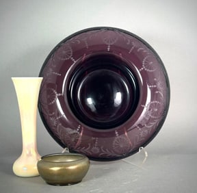 Three Piece Art Glass Lot