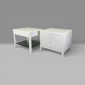 Pair of Laminate Nightstands, Contemporary