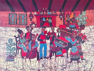 Amos Amit Lithograph, "Recital"