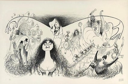 Al Hirschfeld "Phantom of the Opera" Lithograph