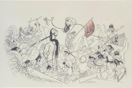 Al Hirschfeld "Les Miserables" Lithograph, ca. 1987
