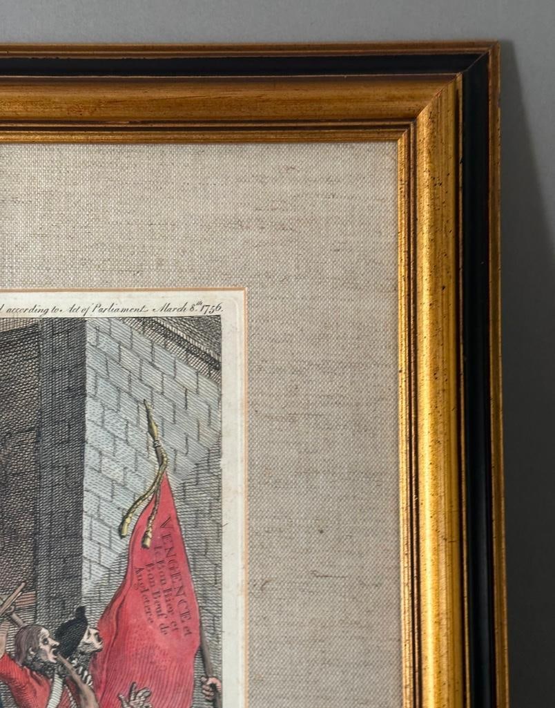 Two William Hogarth Hand Colored Etchings - 8