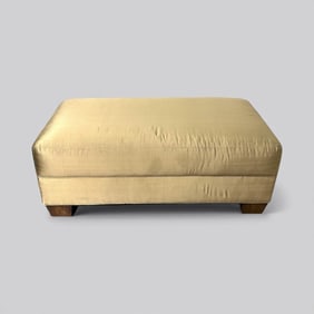 Silk Upholstered Ottoman, Modern