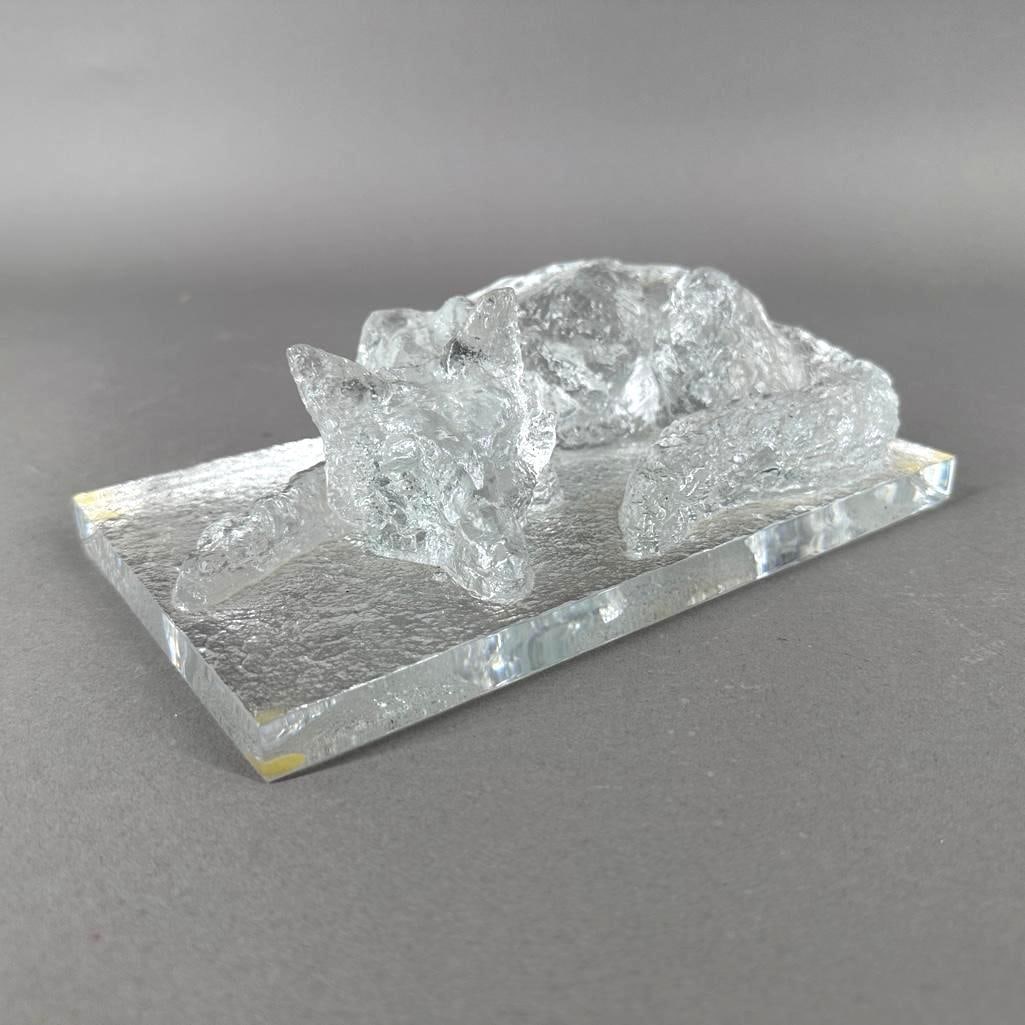 Baccarat Limited Edition Renard Fox Glass Sculpture by Tauni de Lesseps (1 of 10)