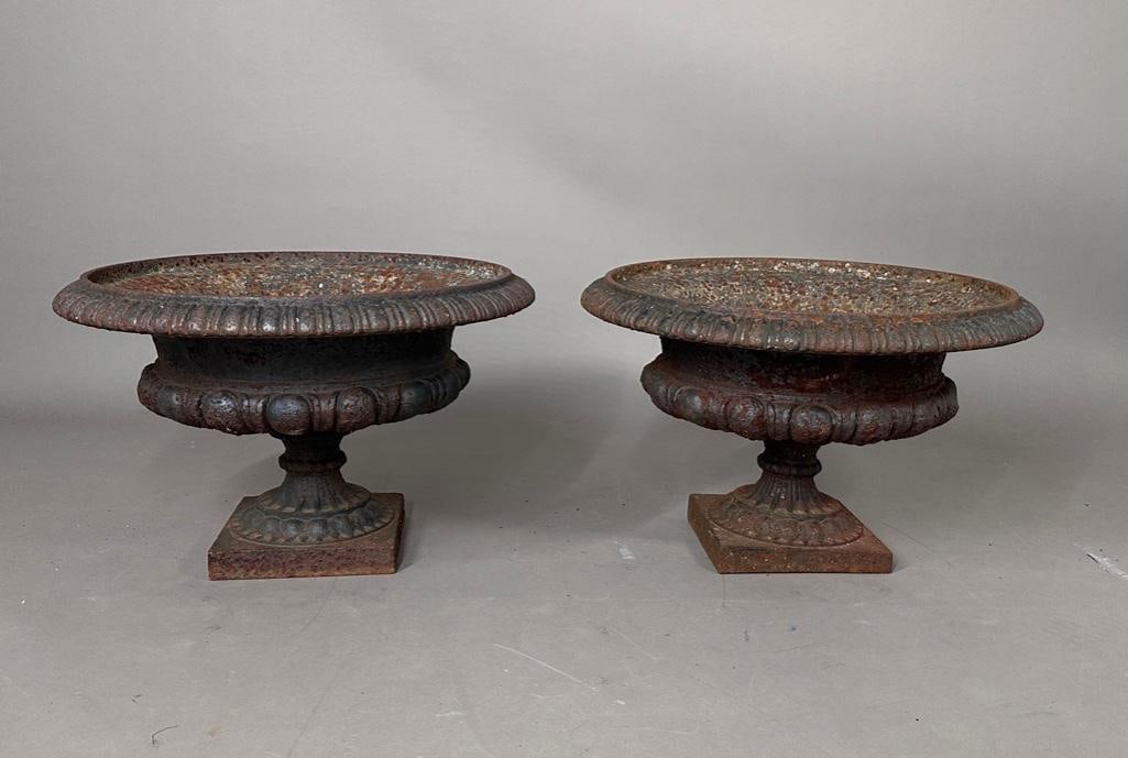 Pair of Antique Cast Iron Planters (1 of 6)