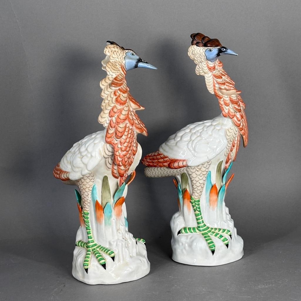Pair of Mottahedeh Porcelain Figures of Exotic Birds (1 of 8)