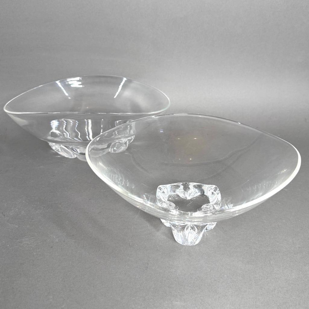 Two Steuben Colorless Crystal Bowls (1 of 10)
