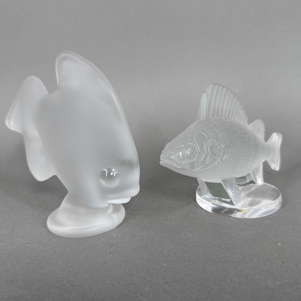 Two French Crystal Fish, Lalique and Art Vannes (1 of 7)