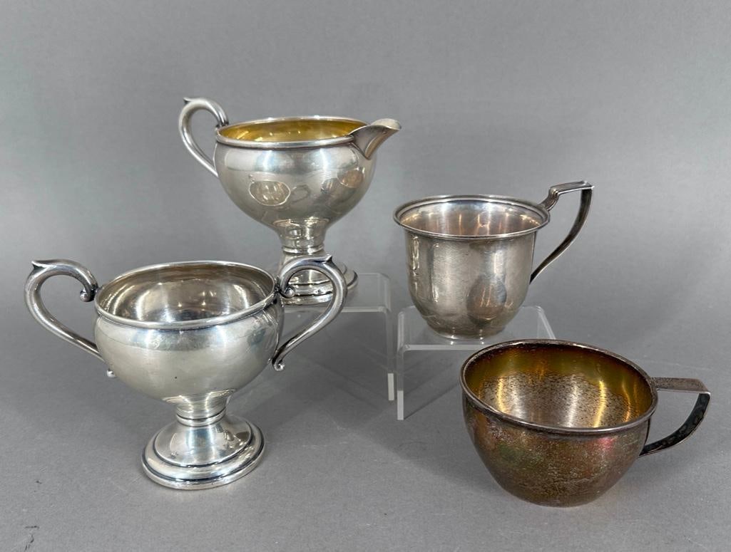 Two Sterling Silver Children's Mugs and a Creamer and Sugar (1 of 14)