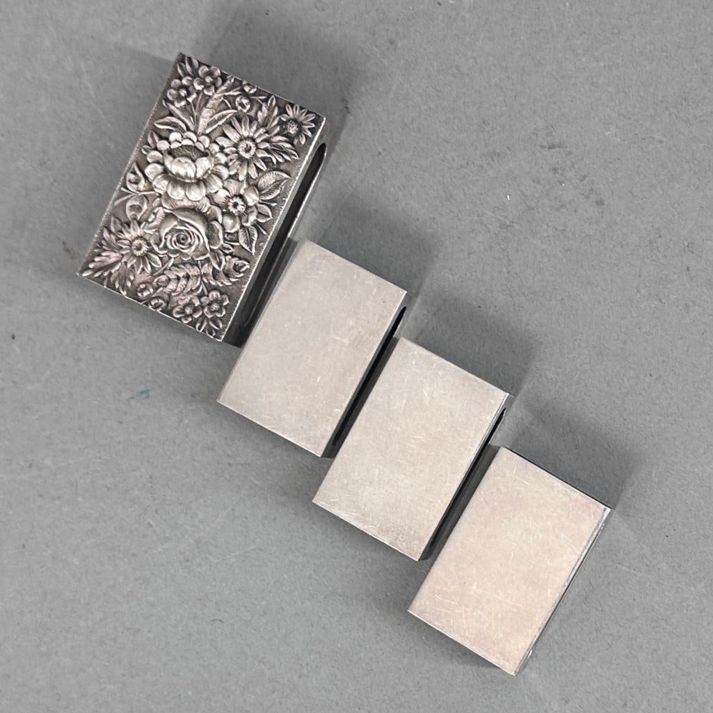 Four Sterling Silver Matchbook Covers, S.Kirk & Gorham (1 of 6)