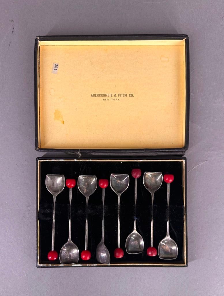 Six German .800 Silver Cocktail Stirrer Straws and Abercrombie & Fitch Muddlers (1 of 7)