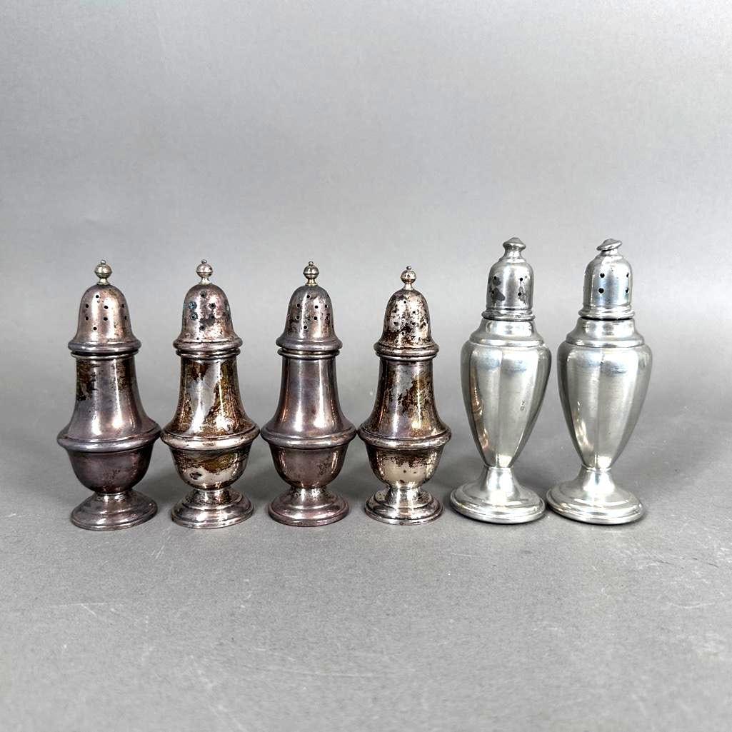 Four Gorham Sterling Silver Salt and Pepper Shakers (1 of 4)