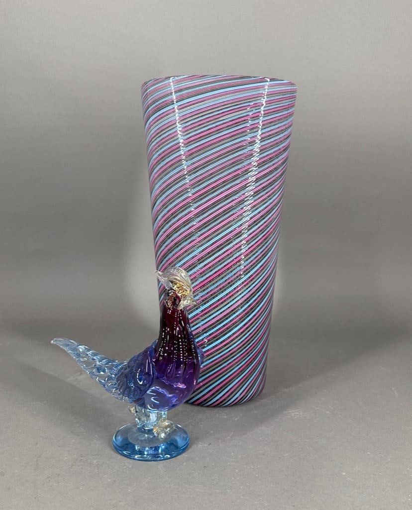 Italian Glass Vase and Bird Sculpture (1 of 12)
